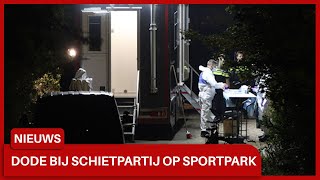 Dode bij schietpartij op sportpark [upl. by Einallem]