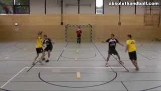 Entrenamiento de balonmano ataqueuno contra uno [upl. by Naul]