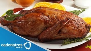 Receta para preparar pavo rostizado con col morada braceada Pavo navideño [upl. by Moia]