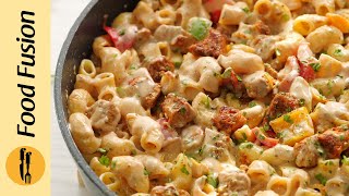 Fajita Chicken Mac amp Cheese Recipe by Food Fusion [upl. by Aisha]