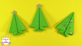 ORIGAMI  Árvore de Natal  Christmas tree  Árbol de Navidad [upl. by Anitirhc333]