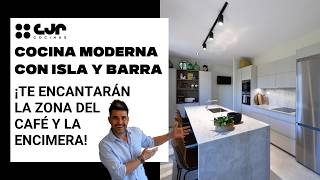 Cocina moderna CASHMERE con ISLA y barra Cocinas CJR [upl. by Kenny]