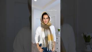 How to wear a scarf this Fall and Winter🧣Everything in my LTK scarf shorts howto tutorial [upl. by Nirrep983]