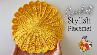 How To Crochet An Easy Placemat  Doily [upl. by Guidotti]