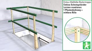 Schutzgeländer Einbau Bodentreppen Montageschritte Video [upl. by Ettennahs412]