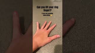 If you can lift your ring finger consider subscribing ringfinger challenge subscribe [upl. by Raleigh]