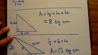 Find Area of Triangle  Calculate triangle area  VERY EASY to learn [upl. by Delbert]