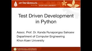 Test Driven Development in Python [upl. by Eedyaj]