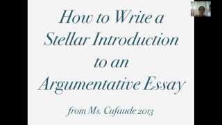 How to Write a Stellar introduction to an argumentative essay [upl. by Ibbob]