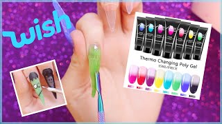 Testing Color Changing Polygel from WISH [upl. by Zeugirdor]