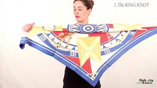 10 ways to KNOT your HERMES scarf  OPHERTY amp CIOCCI [upl. by Odrareve]