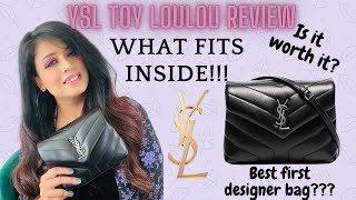 YSL TOY LOULOU 1 YEAR BAG REVIEW  WEAR AND TEAR  WHATS IN MY BAG  MOD SHOTS [upl. by Yxor]