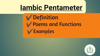 What is an iambic pentameter in poetry Definition poems and functionsexamples  literaturepag [upl. by Esened]