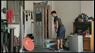 Strengthening Workout  cross cable machine  Triceps press  15 reps 3 sets [upl. by Tarr795]