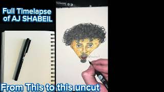 Drawing AJ shabeel as a Dorito full uncut Timelapse with audio [upl. by Stovall]