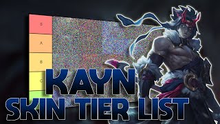 TIER LIST DAS SKINS DO KAYN MUITA FOICE [upl. by Osbourn]