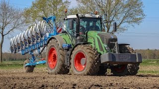 Ploughing with an Fendt 939 amp 9 furrow Lemken Diamant 11  Van Dijck Groenteproducties [upl. by Zsolway]