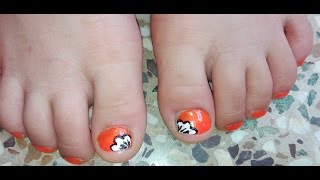 Cute Toe Nail Art Tutorial for Little Girl No Tools Easy Nail Art for Beginners  Rose Pearl [upl. by Slayton]