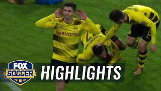 Christian Pulisic nets gamewinning goal against Hoffenheim  201718 Bundesliga Highlights [upl. by Burdelle]