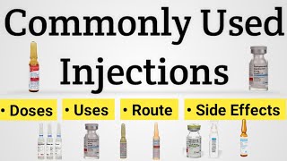 Commonly Used Injections  Common Injections and their Uses  कौन सा injection किस काम आता है [upl. by Noired]