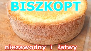 Bardzo puszysty i niezawodny BISZKOPT który się zawsze udaje 👌 łatwe ciasto do przekładania 👍 [upl. by Roma785]