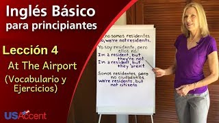 Inglés Básico  Clase 4 At The Airport Vocabulario y Ejercicios [upl. by Rondi303]