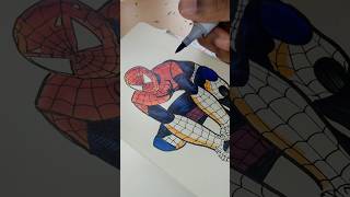 AARON AIKMAN SPIDERMAN 🔥✍️ comicart drawing inksketch copicmarkers spiderman [upl. by Ugo356]