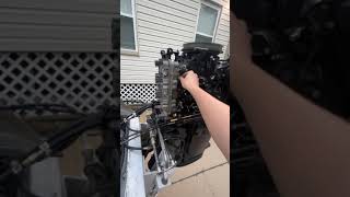 1984 Mercury Blackmax 150 20L running GOOD mint freshwater motor [upl. by Jean]