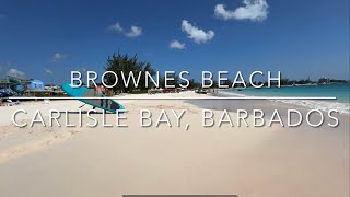 Brownes Beach Walk Carlisle Bay Barbados🇧🇧4K [upl. by Andersen]