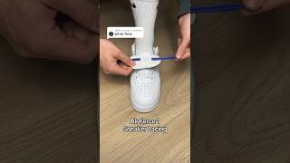 Nike Air Force 1 Strapz Waxed Laces Lacing Tutorial 🤩😮‍💨‼️ asmr sneakers nike [upl. by Iuq]