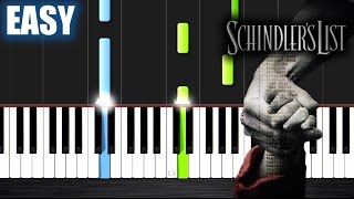 Schindlers List Theme  EASY Piano Tutorial by PlutaX [upl. by Kotick]