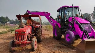 JCB 3dx Backhoe Loading Mud in Mahindra 475 Di tractor JCB miti khudai JCB video jcb jcbvideo [upl. by Asante]