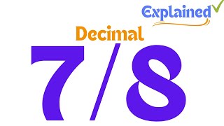 Write 78 to a Decimal Rounding to Tenths Hundreds and Thousandths Places [upl. by Appel]