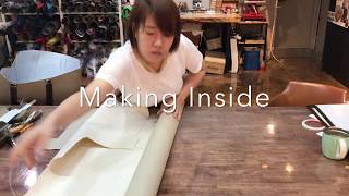 103 232 Making inside Luggage bag  Songyejin leather studio [upl. by Nord]