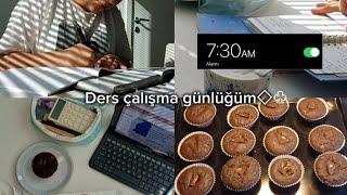 Ders çalışma günlüğüm ◇ sınav öğrencisinin 0730 başlayan bir günü Cup cake tarifi [upl. by Aerdnaek168]