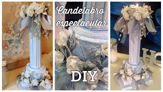 COMO HACER UN CANDELABRO DIY con cartón y madera  yobanka art [upl. by Neitsabes]