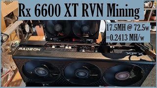 6600 XT RVN Efficient Overclocking  175MH  725w Wall [upl. by Vivien]