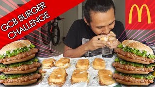 Mcdonalds GCB mukbang challenge makan 10 burger senafas [upl. by Berners]