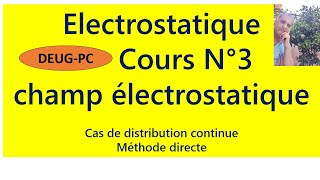 Cours N°3  champ électrostatique  méthode directe [upl. by Aruabea12]