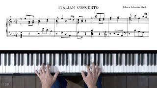 Bach Italian Concerto complete FEURICH 133 Upright Piano [upl. by Lilah317]