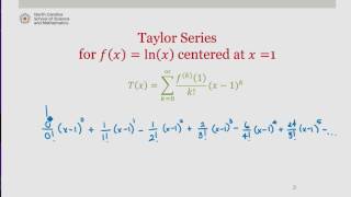 Taylor Series for fxlnx Centered at x1 [upl. by Edva]