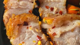 Crispy Pork Belly in Air Fryer Recipe [upl. by Noirad]