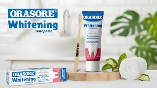 Orasore Whitening Toothpaste with nHAp amp Free Bamboo Brush  Remineralize Enamel Reduce Sensitivity [upl. by Adamec]