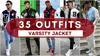 35 Ways to Style Varsity Jacket for Fall 2022  Mens Fashion [upl. by Aivata]