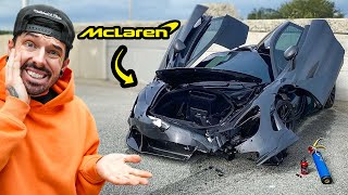 I REBUILT A WRECKED MCLAREN 720s THEN IT SET ON FIRE [upl. by Serdna]