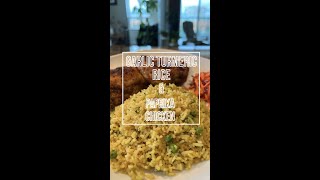 Garlic Turmeric Rice and Paprika Chicken Recipe  Too Easy shorts [upl. by Elyn754]