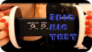 ASMR 3Dio Mic Test Ear TouchingBrushing Whispered [upl. by Notsob399]