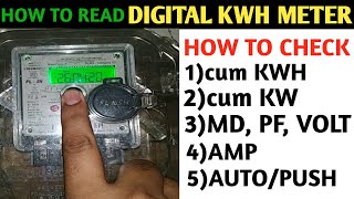 HOW TO CHECK DIGITAL ELECTRIC METER READINGKWH METER READING [upl. by Flori]