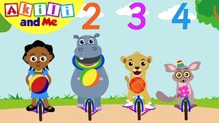 Learn the Number 4  Akili and Me  Educational Cartoons for Preschoolers [upl. by Dennison401]