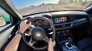 2022 Alfa Romeo Stelvio Quadrifoglio  POV Driving Impressions [upl. by Mitman]